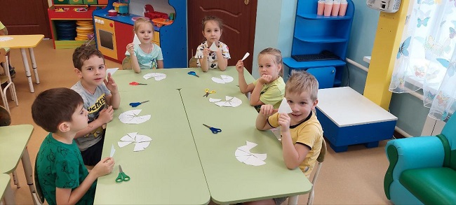 ФЭМП "Деление круга на 2, 4 равные части".